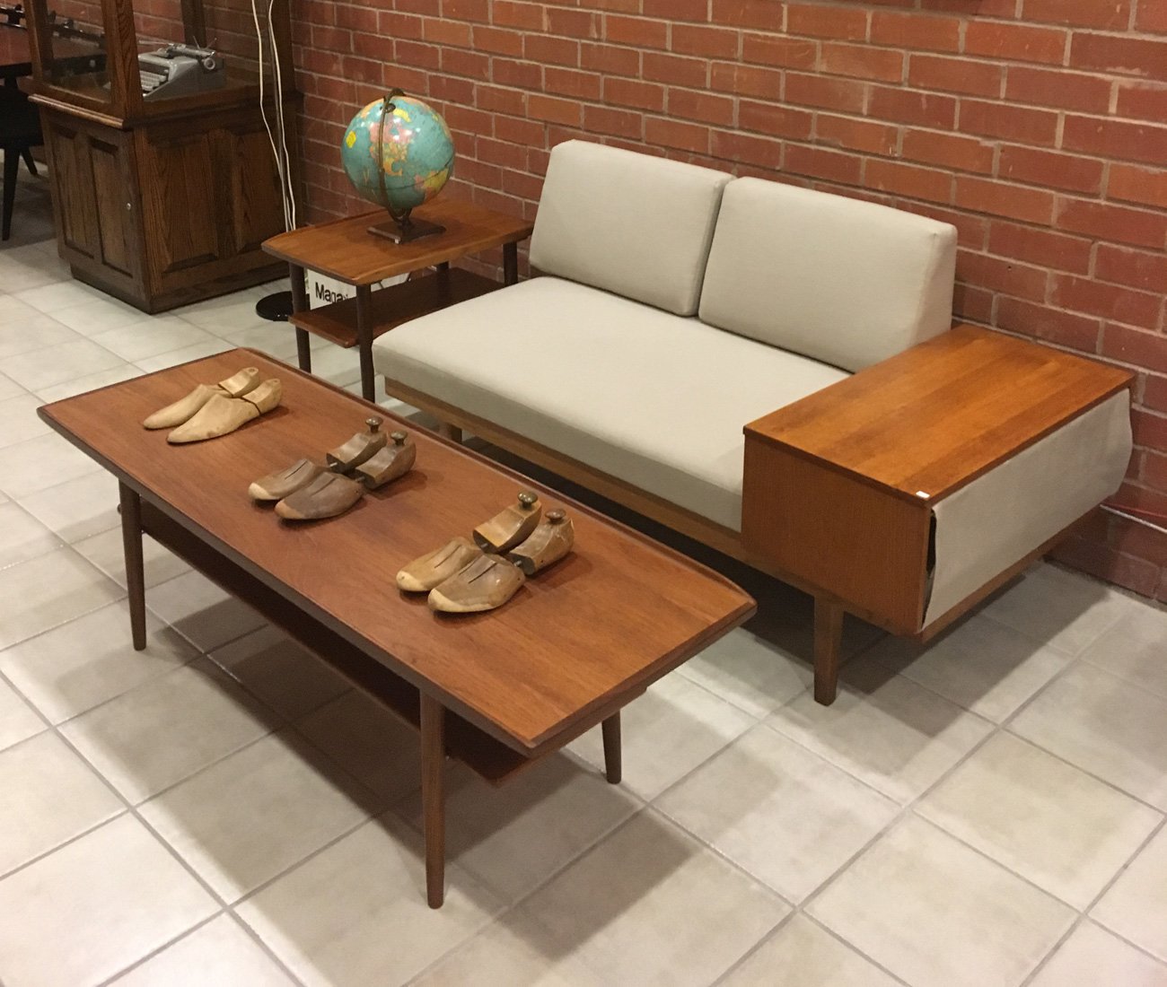 Mid century modern couch and coffee table from What The Vintage, Furniture Stores Toronto