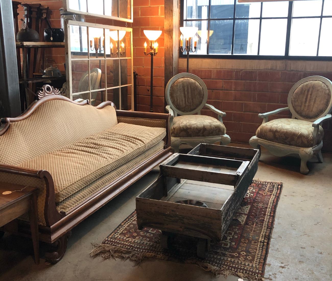 Set of antique couch, chairs and coffee table from Graham Brooks Salvage - Vintage Furniture Stores Toronto